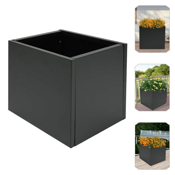 32*32*32" Steel Planter Box Square Indoor Outdoor Planters Floor Standing Flower Pot Cube Planting Box