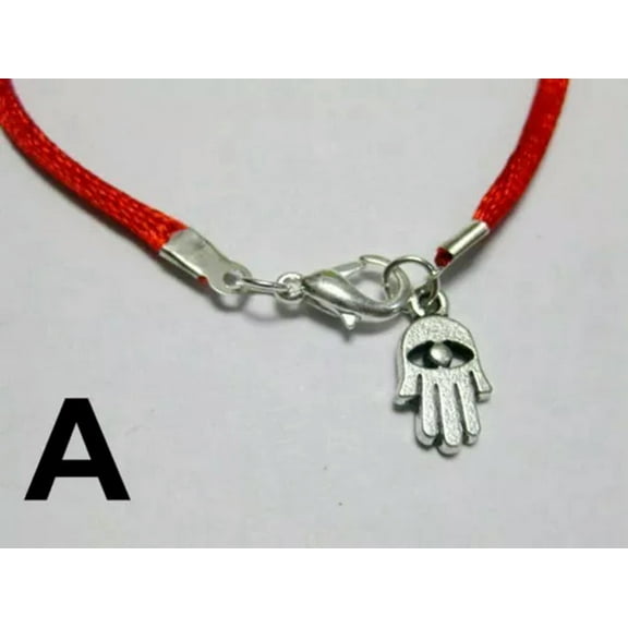 U8MO 10 Red String Good Luck Bracelets Evil Eye Hamsa Hand "Star of David" Charms-A; Hand Charm