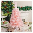 thumbnail image 5 of Christmas Tree,Christmas Decorations Artificial Christmas Tree Pink Tabletop Christmas Tree 17.72inch Snow Flocked Mini Xmas Pine Tree for Christmas Indoor Outdoor Holiday Home Decoration, 5 of 9
