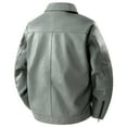 thumbnail image 6 of SwiftWear Women's Faux Leather Moto Bomber Jacket Vintage Zip Up Coat Waterproof Windproof Casual Outerwear​​, Green, 6 of 8