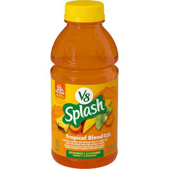 V8 Splash Juice Drinks 16oz 12/PK Tropical Blend 5516