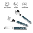 thumbnail image 3 of Rateoe Mysterious Moonlit Mountains for Stainless Steel Kids Silverware Set - Child and Toddler Safe Flatware - Children's Knife, Fork And Spoon Set, 3 of 8