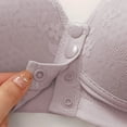 thumbnail image 4 of AINIYS Soft Cup Bra Secure Fit Bra for Women Wireless Bralette Front Closure Thin Fabric Bralettes Plus Size Easy Off Bra with Wide Straps Floral Lace Breathable Everyday Bras Pink 44/100BC, 4 of 5