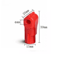 thumbnail image 3 of 100 Rojo Candado Gancho Exhibidor,1 Llave Magnética Plata, 3 of 6