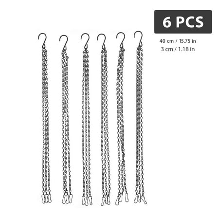 VORCOOL 6Pcs Flowerpot Hanging Chains Durable Plant Pot Chains for Home and Garden