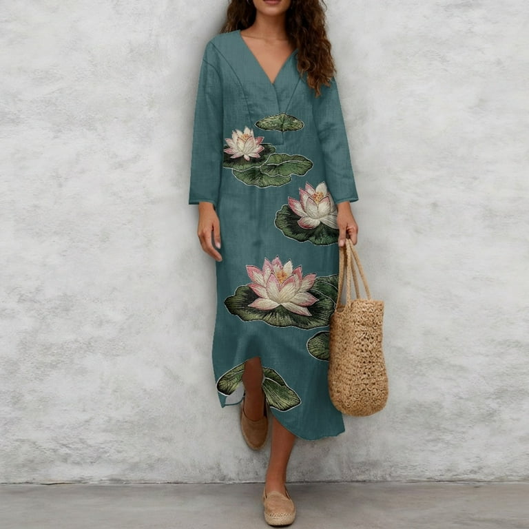 chiffon midi dresses with sleeves Floral Bow Neck Short Sleeve Chiffon Midi Dress