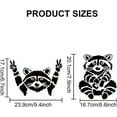 thumbnail image 2 of 2pcs Raccoon Stencil 11.7x8.3inch Funny OK Gesture and Raccoon Drinking Painting Template with Paint Brush for DIY Art Craft Raccoon Decoration Wood Wall Furniture, 2 of 9