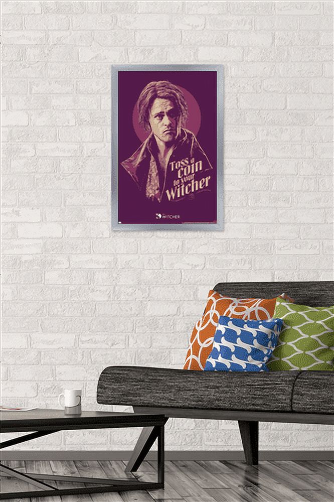 Netflix The Witcher Season 2 - Toss a Coin Wall Poster, 14.725" x 22.375", Framed