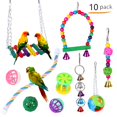 thumbnail image 1 of 10/13pcs Bird Toy Parrot Chew Toy Safe Swing Perch Stand For Budgies Parakeets, 1 of 1