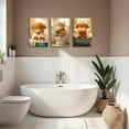thumbnail image 2 of Hieng 3 Pieces Highland Cow Bathroom Wall Art Cute Cattle Baby in Bathtub Pictures Funny Calf Reading on Toilet Canvas Prints Farm Animal Paintings Decor Unframed, 2 of 6