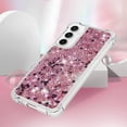 thumbnail image 5 of Slim Fit Phone Case for Samsung Galaxy S23 FE, Glitter Liquid Quicksand Effect Silicone Soft TPU Case with Camera Lens and Screen Protection Case for Galaxy S23 FE,LSWT Diamond Rose, 5 of 14