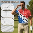 thumbnail image 5 of Garronmavis Patriotic Star Soccer Matching Couple Sport Shirts Couple Golf Matching Outfits Machine Washable Mens Hawaiian Shirt Quarter Zip Mens Shirts Casual for Running Gym, 5 of 6