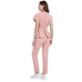 thumbnail image 3 of Niaahinn Scrubs for Women Set Modern Scrub Top and 8 Pockets Jogger Pants Medical Nursing Uniforms Scrubs Set, 3 of 7