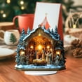 thumbnail image 6 of Christmas Scene Desktop Decoration, 2D Flat Acrylic Nativity Scene with Holy Family Under Tree in House of Life, Religious Christmas Gift for Home Christian Holiday Tabletop Decor, 6 of 6