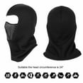 thumbnail image 6 of Men Cold Weather Windproof Fleece Ski Ninja Mask Winter Balaclava Full Face Neck Mask Aviator Trooper Trapper Hat Motorcycle Ear Flap Cap Black, 6 of 7