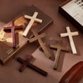 thumbnail image 3 of 1set 6pcs 3 colors Wooden Cross Wall Decoration Hand Prayer Holding Cross Religion Mixed color 120x69.5x9.5mm 2pcs/color, 3 of 5