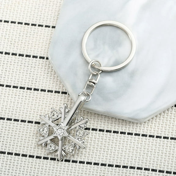 GOOHOCHY  Little Snowflake Portable Keychain Accessories Pendant Student