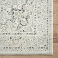 thumbnail image 6 of Laddha Home Designs 4' x 6' Medallion Floral Bordered Area Throw Rug - Cream and Gray, 6 of 8