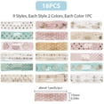 thumbnail image 2 of 1Bag 18pcs 9 Syles Elastic Fold Over Ribbon Stretch Solid Sewing Printed Headbands Elastic Spandex Ribbon for Garment Bow Stretch Knitting Elastic(0.59in wide), 2 of 8