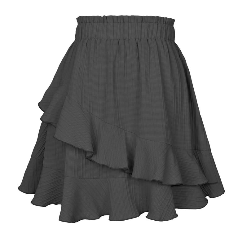 Layered ruffle skirt short sale
