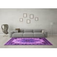 thumbnail image 3 of Ahgly Company Indoor Square Oriental Purple Industrial Area Rugs, 7' Square, 3 of 4