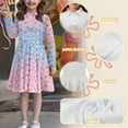 thumbnail image 6 of DISNIMO Axolotl Dress for Girls 9-10 Dresses Kids Flower Dress for Girls Midi Dresses Girls Skater Dress for Girls Long Sleeve Swing Dress Girls Button Down Dress Child Collar Dress Girls Soft, 6 of 7