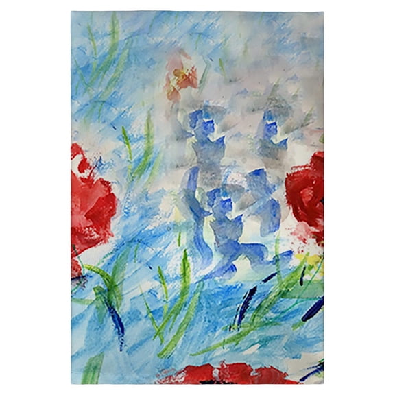 Betsy Drake Interiors Red Poppies Guest Towel