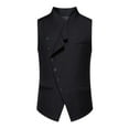 thumbnail image 2 of Aueoeo Mens Suit Waistcoat Fashion Dress Vests Lapel Collar Formal Herringbone Suit for Wedding Tuxedo With Pockets, 2 of 9