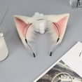 thumbnail image 1 of Orejas de animales para cosplay, orejas de zorro y gato, cadena, orejas de gato con cruz punk, diademas, orejas de gato, orejas de piel sintética de zorro y gato QinRuan, 1 of 5