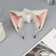 thumbnail image 1 of Orejas de animales para cosplay, orejas de zorro y gato, cadena, orejas de gato con cruz punk, diademas, orejas de gato, orejas de piel sintética de zorro y gato QinRuan, 1 of 5
