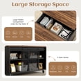 thumbnail image 6 of Walsunny Lift Top Coffee Table with Hidden Storage, Farmhouse Coffee Table with Adjustable Storage Shelves & Wheels Black, 6 of 10