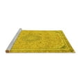 thumbnail image 2 of Ahgly Company Machine Washable Indoor Rectangle Abstract Yellow Modern Area Rugs, 7' x 9', 2 of 4