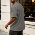 thumbnail image 7 of VEXRO Waffle Henley Tee Tops for Men Classic Fit Short Sleeve Knit Button Shirts for Casual & Daily, 7 of 7