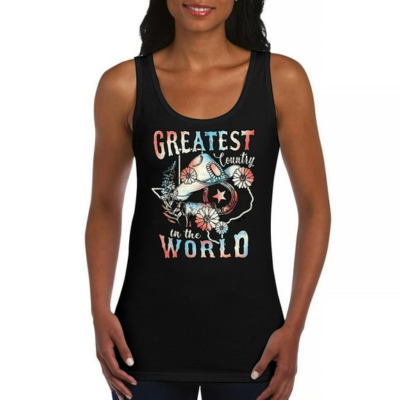Greatest Country in the World Women's Tank Top Cowgirl Cowboy Girlfriend Southwest Rodeo Country Western Rancher