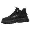 thumbnail image 5 of Mens Ankle Boots Lace‑Up Round Toe Soft‑Sole Comfort Short Boots with Rotating Shoelace Buckle Padded Inner Lining for Commute Hiking Daily Outdoor Casual Wear, 5 of 9
