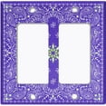 thumbnail image 6 of Metal Light Switch Plate Cover Purple Floral Bandana Paisley Tile Pattern TIL047, 6 of 13