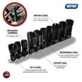 thumbnail image 2 of Performance Tool W84027 10 pc. 3/8-in. Dr. Flare Nut Socket Set for Tight Spaces: 10-19mm Sizes, Useful for Sensors, ABS, Master Cylinders, Chrome Vanadium Steel, Black Phosphorus Finish, 2 of 9
