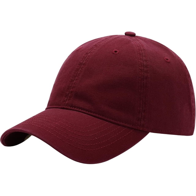 Plain Washed Baseball Cap - Retro Adjustable Cotton Hat, Vintage Structured Golf Dad Cap for Men Women