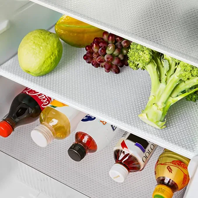4pcs Refrigerator Liners - EVA Translucent Washable Fridge Liner, Can Be  Cut Refrigerator Mats for Freezer Glass Shelves, Clear Drawer Liners
