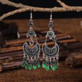 thumbnail image 1 of Pendientes de borlas de diamantes con estilo retro creativo y personalidad, pendientes de moda con forma de media luna, 1 of 5