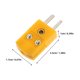 thumbnail image 2 of HAMPPLIES 4Jgo Adaptador Tipo K Para Instrumentos Conector Macho ABS Amarillo, 2 of 8