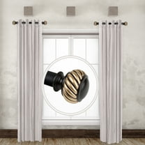 7/8 inch Noise-Canceling Curtain Rings w/clips (Set of 10) - Black