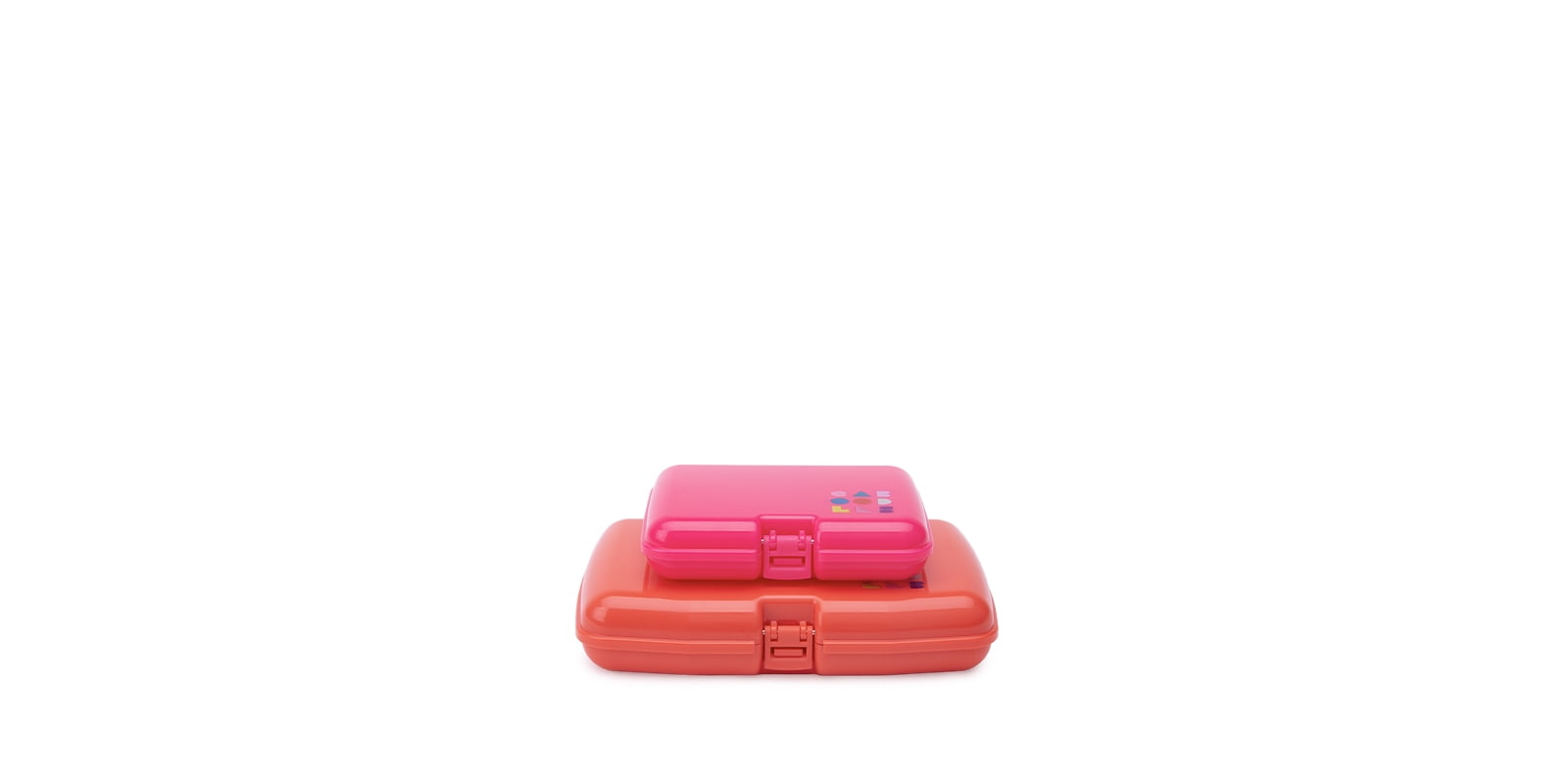 Caboodles Care Pack Cosmetic Case + Lil Bit Set - Hot Pink and Orange