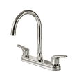 thumbnail image 5 of RV Kitchen Faucet 8 Inch Hole Spread Metallic Camper Sink Faucet, 360° Rotatable High Arc Gooseneck Leak-Proof for Motorhome Travel Trailer Mobile Home(Fit for 8 inch 2 or 3 Hole Sink), Chrome, 5 of 10