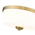 thumbnail image 4 of Z-Lite 220F3-HBR Arlington 14 Inch Flush Mount Ceiling Light, Brass, 4 of 8