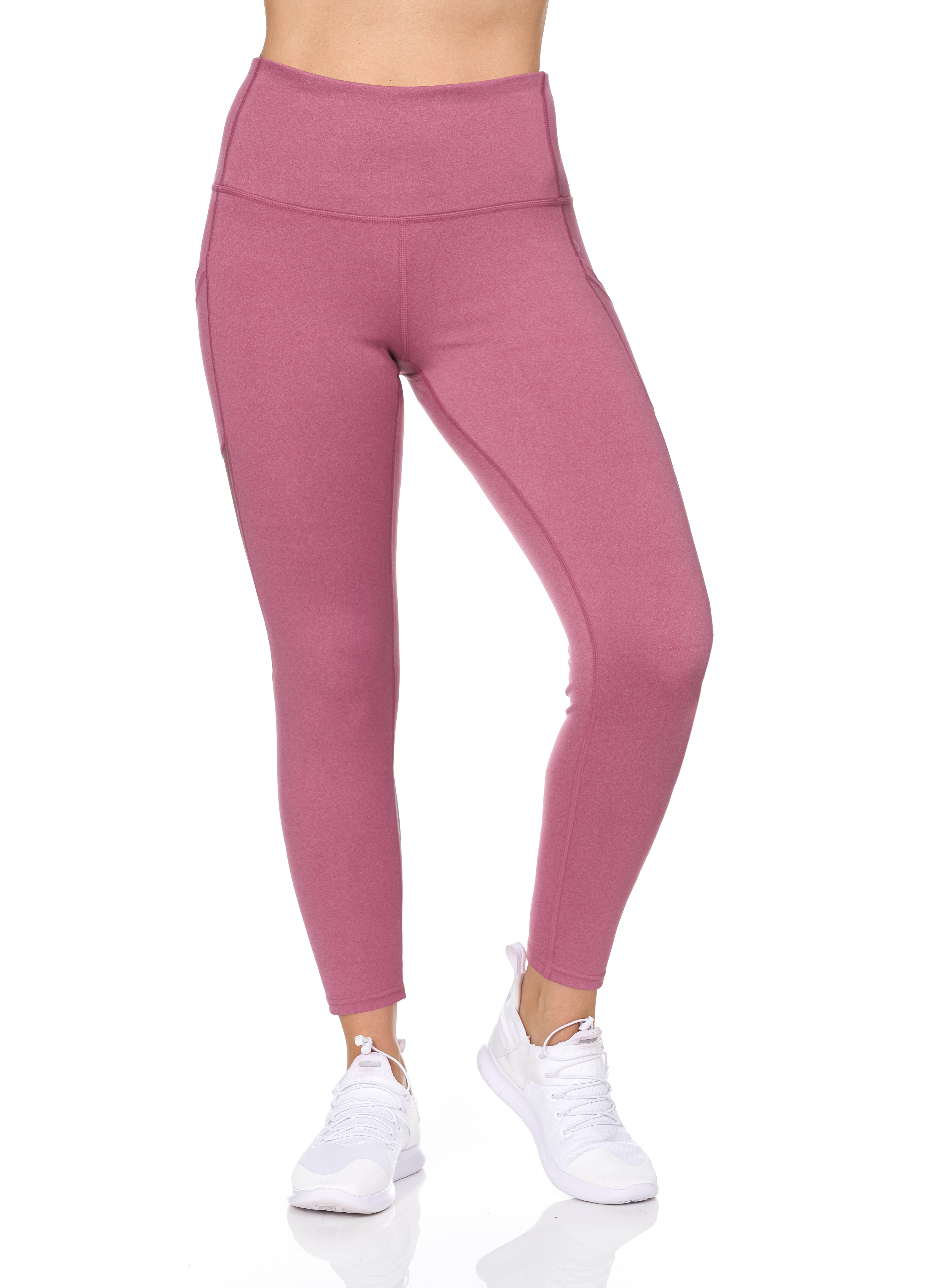 BSP Women's Active High Waist 7/8 Legging With Pockets And Mesh
