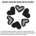 thumbnail image 4 of Uxcell Heart Shaped Patches Rose Pink Embroidered Sew on Love Applique Patches 15 Pack Black, 4 of 6