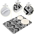 thumbnail image 3 of GZHJMY Tribal Black White Geometric Dish Drying Mat Coffee Maker Mat Microfiber Absorbent Drying Pad Heat Resistant Coffee Bar Protector Housewarming Holiday Seasonal Gift 16" × 18", 3 of 6