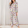 thumbnail image 2 of Fotbe Tulips Flowers Pattern Long Sleeve Pajama Set for Women,Sleepwear Set,2-piece Loungewear Set,Soft PJs Comfy Nightwear with Pockets -XX-Large, 2 of 7