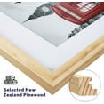 thumbnail image 3 of Tempered Glass 8x10 Picture Frame Solid Wooden Frame with Mats for 5x7 Photo Natural Wood Color Frames for Wall Mounting or Tabletop Mounting Hardware Included, 3 of 4